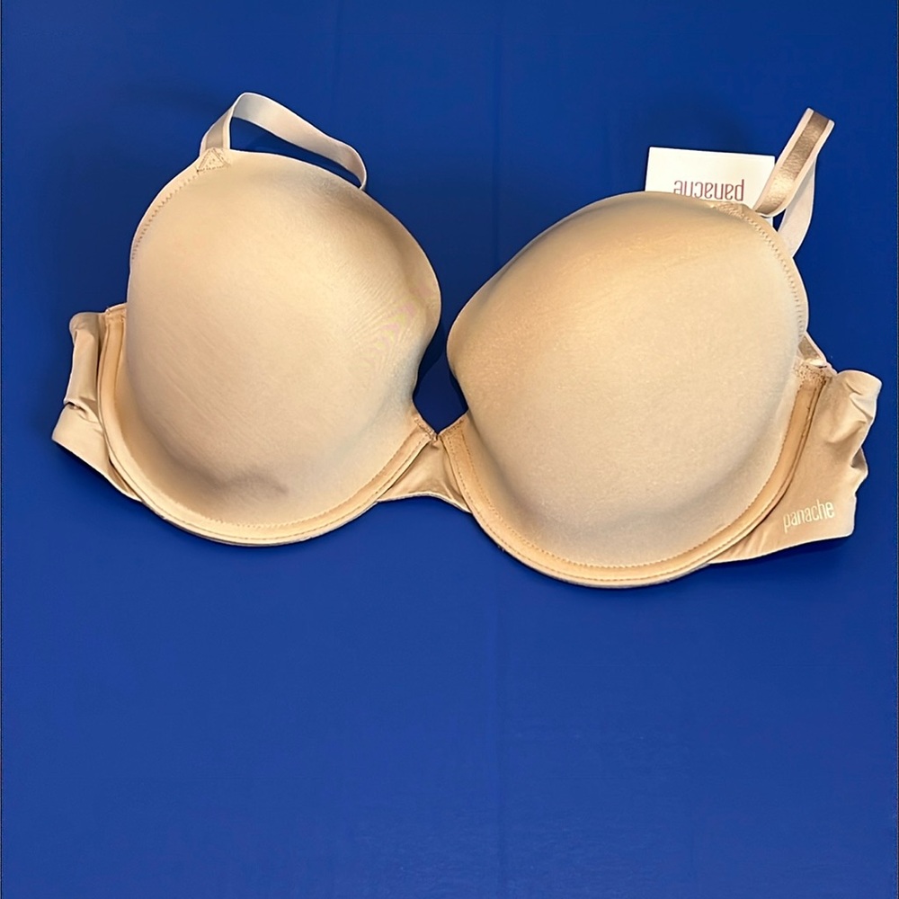 NWT‎ Panache Women's Porcelain Elan Plunge Bra (7326) beige 30J